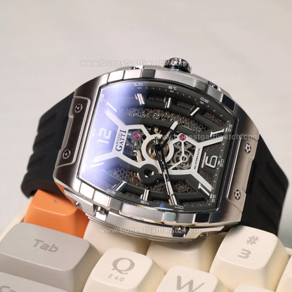 BONEST GATTI Honeycomb Dial Automatic Tonneau Men Watch BG5601