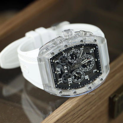 BONEST GATTI Speed Colorful Series K9 Crystal Tonneau Watch BG9920