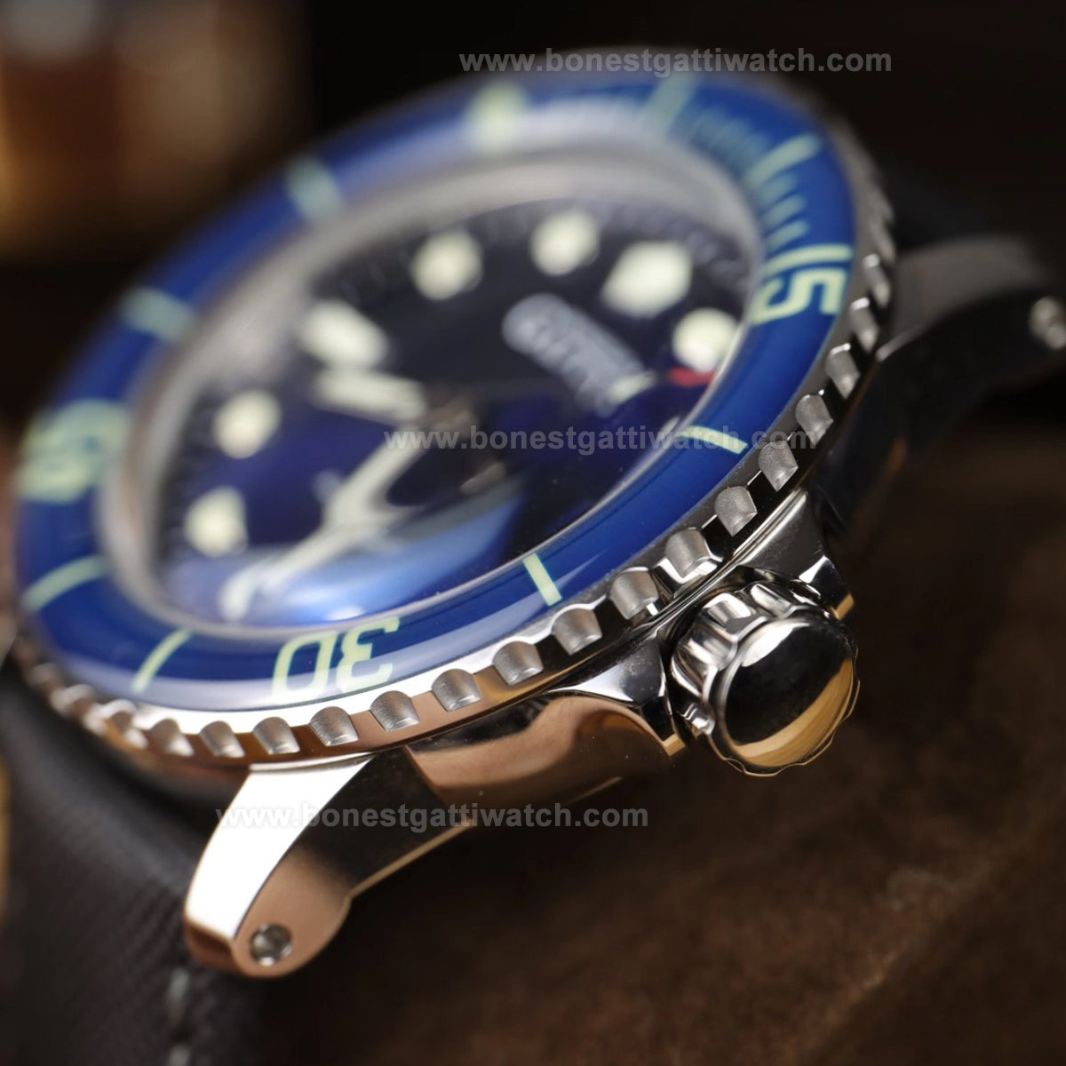 BONEST GATTI Unidirectional Rotating Bezel Automatic Men Watch BG8002
