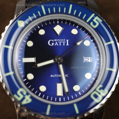 BONEST GATTI Unidirectional Rotating Bezel Automatic Men Watch BG8002