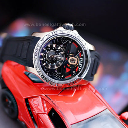 BONEST GATTI Skeleton Round Shape Automatic Men Watch BG5101