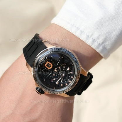 BONEST GATTI Skeleton Round Shape Automatic Men Watch BG5101