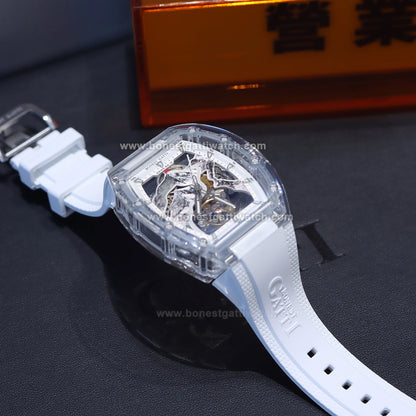 BONEST GATTI 3D Mountain Mounteverest K9 Crystal Tonneau Watch BG6001