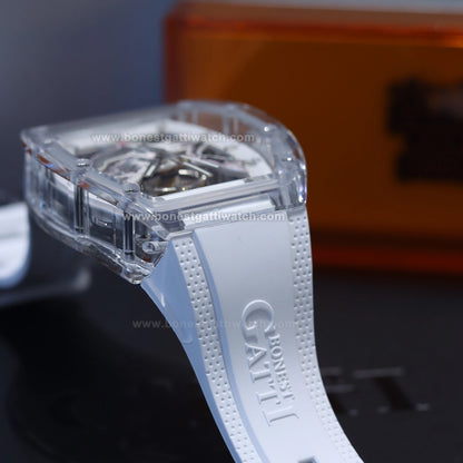 BONEST GATTI 3D Mountain Mounteverest K9 Crystal Tonneau Watch BG6001