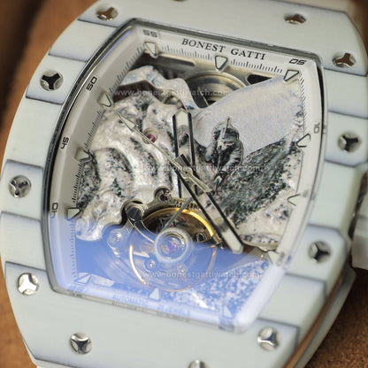 BONEST GATTI Road of Climb 3D Mountain Climber Tonneau Automatic Watch BG9002