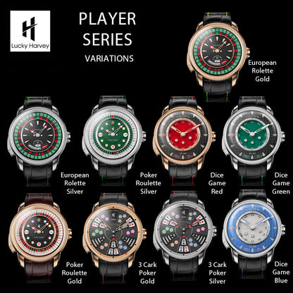 Lucky Harvey Automaton Player Series European Roulette Gold case 18K GOLD BALL Automatic Watch