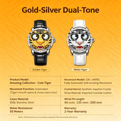 Lucky Harvey 2026 New Tiger Automaton Watch 40mm