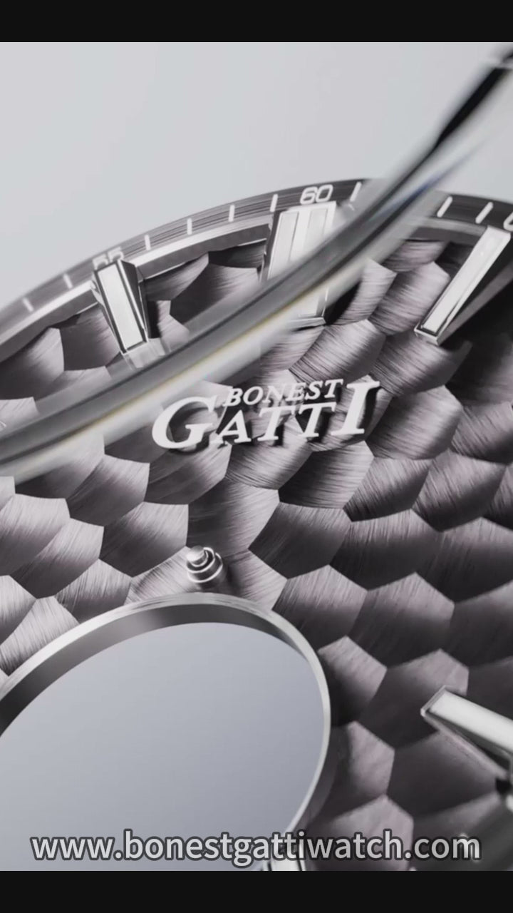 BONEST GATTI Hammer Pattern Automatic Tourbillon Watch BG7005