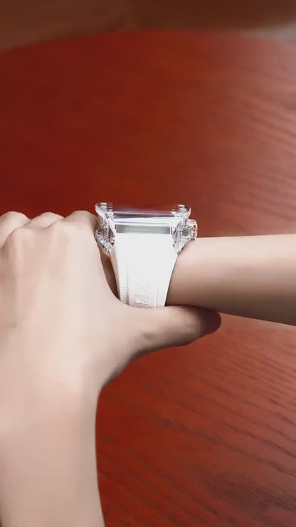 BONEST GATTI Speed Colorful Series K9 Crystal Tonneau Watch BG9920