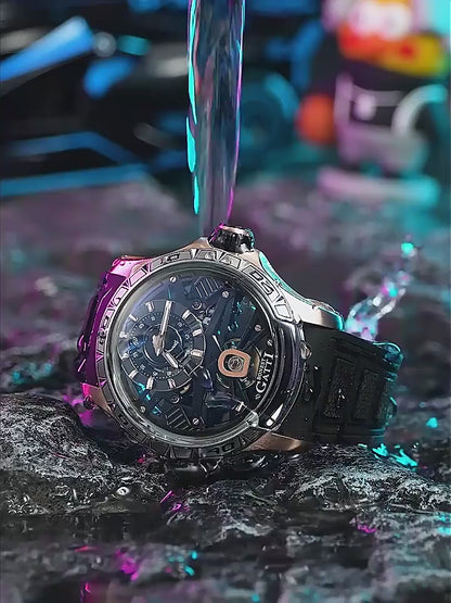 BONEST GATTI Skeleton Round Shape Automatic Men Watch BG5101