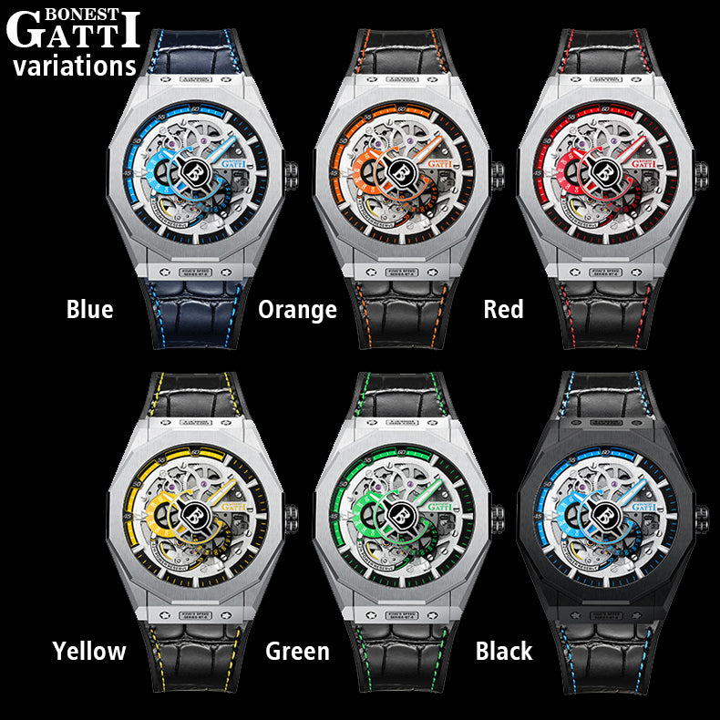 BONEST GATTI  CITIZEN Movement Roud shaped Case Luiminous Multi-dial watch BG7601-B