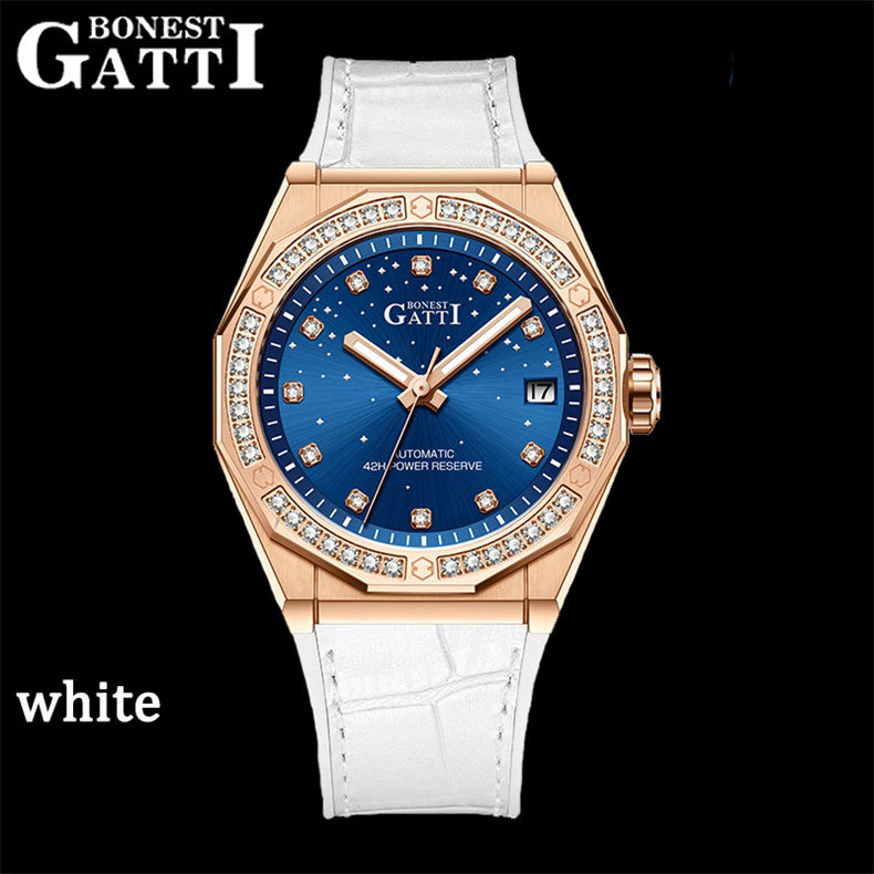 BONEST GATTI Automatic Citizen Movement Star Dial Diamond Bezel Women's Automatic Mechanical Watch BG8902