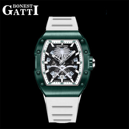 BONEST GATTI  Skeleton Movement Watch Auto Calendar Citizen Automatic Mechanical Movement Luminous Sapphire Men's watch GB9904
